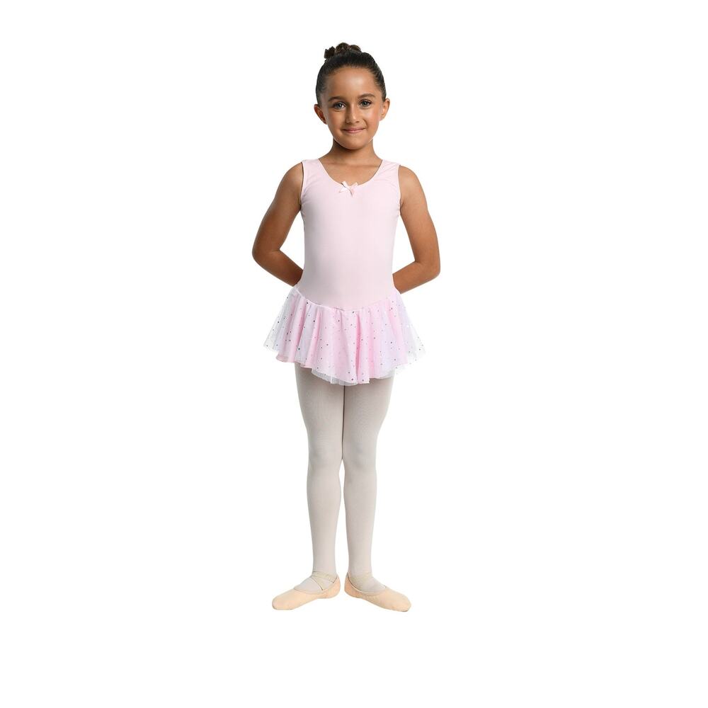 Dance Leotard Pink Dress Danz N Motion 264 XS Child 2-4 Ballet Tap Kids Sparkle